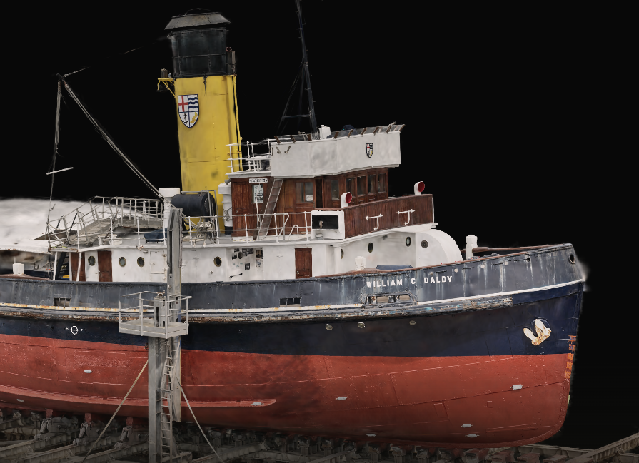William C. Daldy, a coal fired steam tug, at berth in Auckland